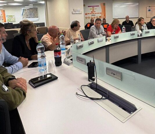הערכת מצ״ב בחמ״ל העירייה עקב ירי הטילים מאיראן